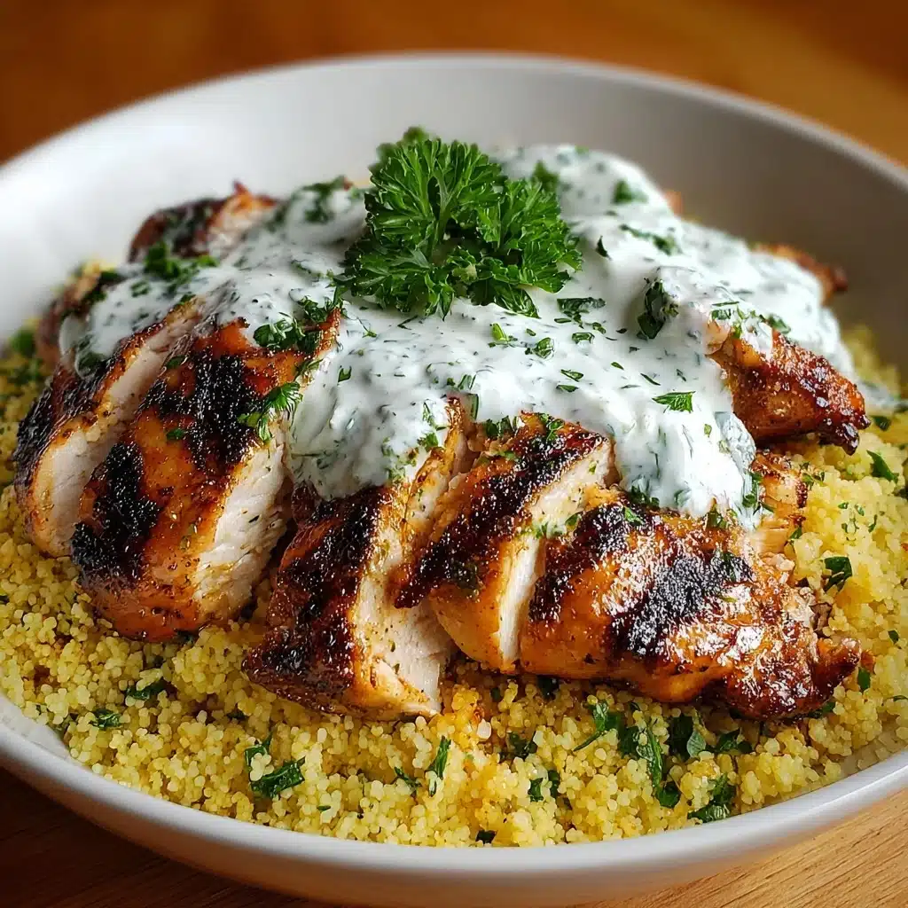 Greek Chicken with Tzatziki and Couscous Recipe - Recipe Image