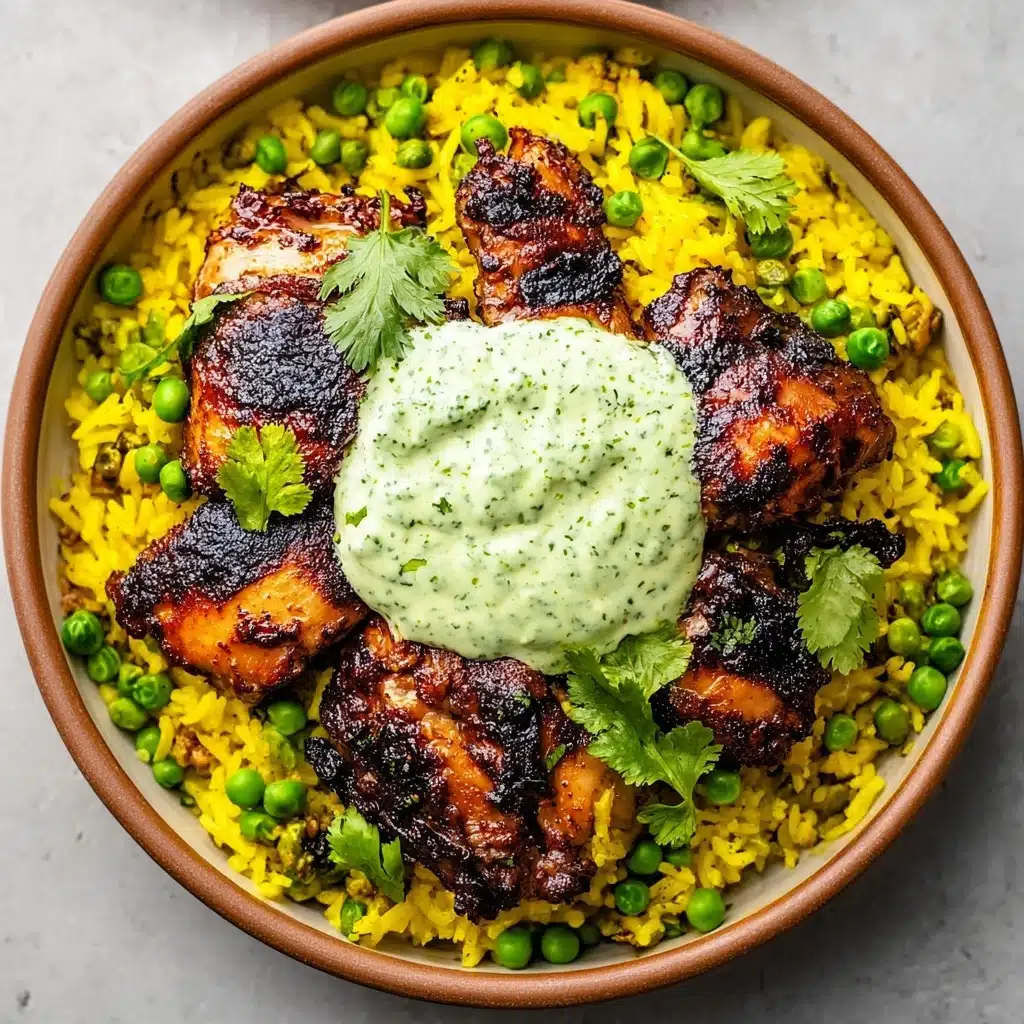 Peruvian Chicken and Rice with Green Sauce Recipe - Recipe Image