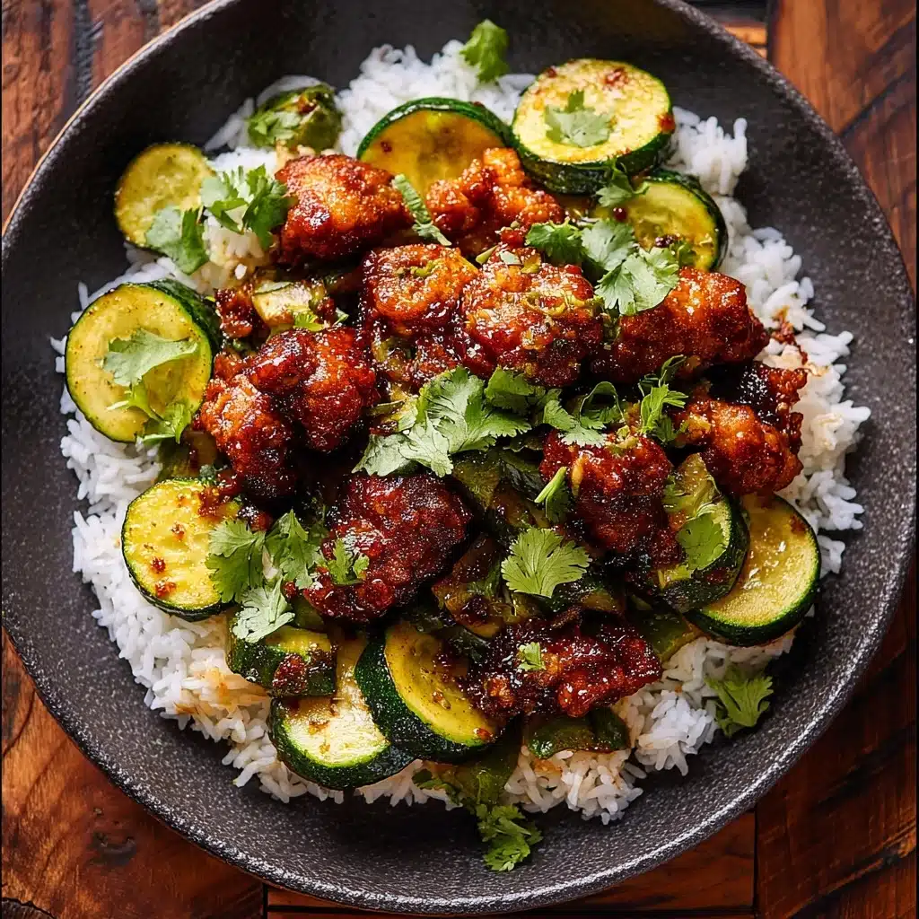 Sheet Pan Hot Honey Garlic Chicken and Zucchini Revealed Recipe - Recipe Image