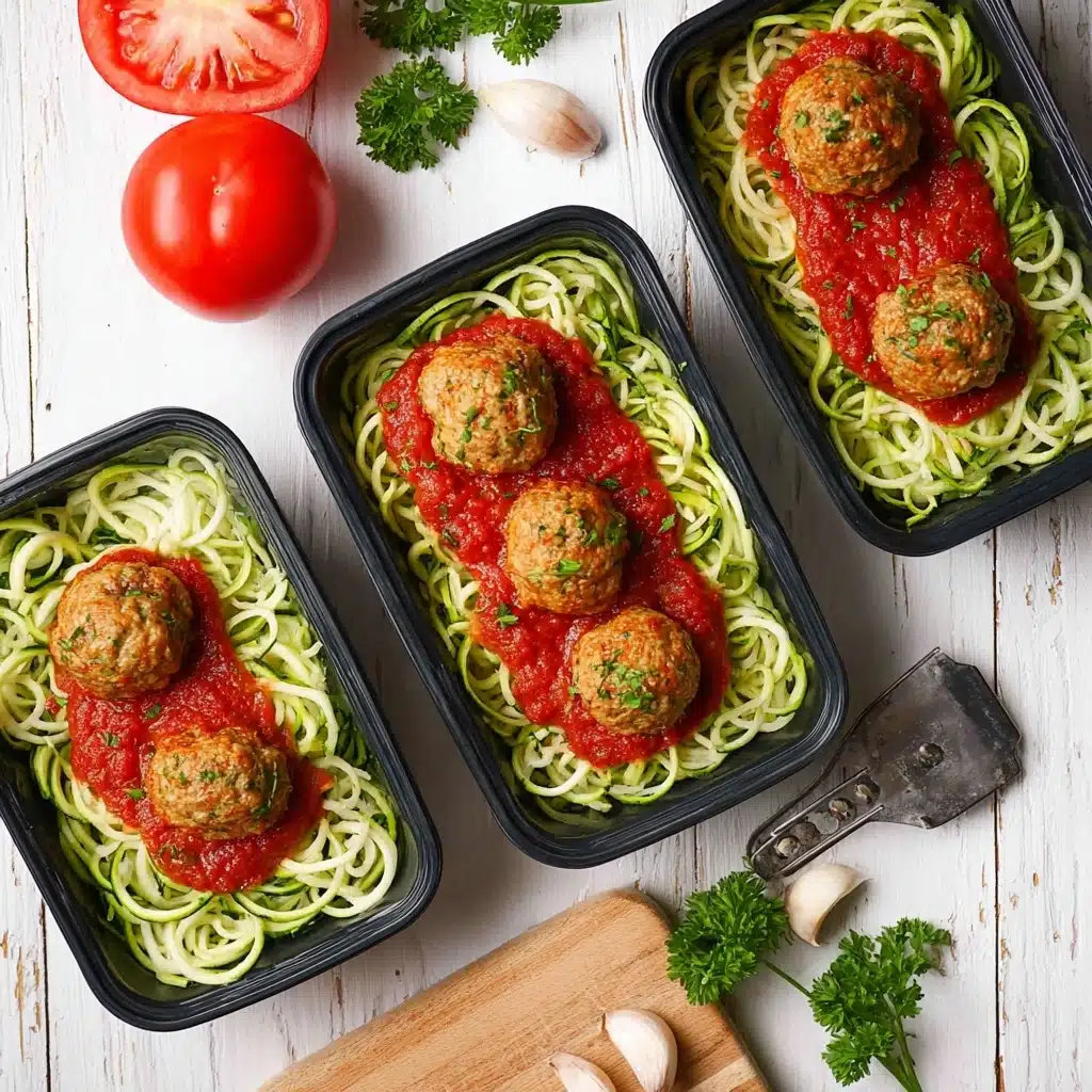 Turkey Meatballs with Zoodles and Marinara Sauce Recipe