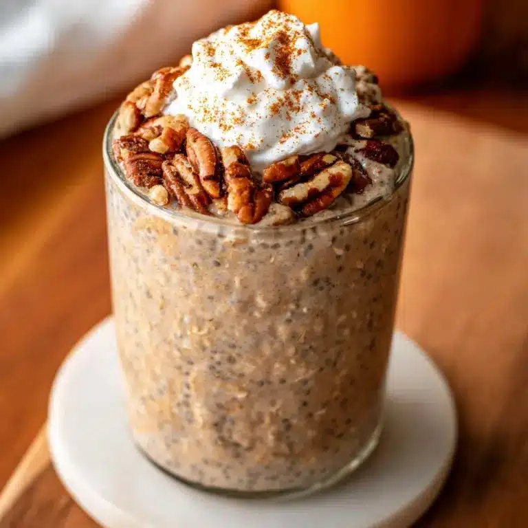 High Protein Pumpkin Overnight Oats Recipe