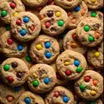 Soft & Chewy Peanut Butter M&M Cookies Recipe