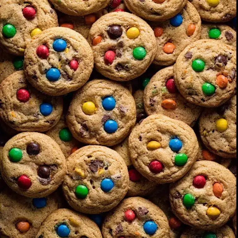 Soft & Chewy Peanut Butter M&M Cookies Recipe