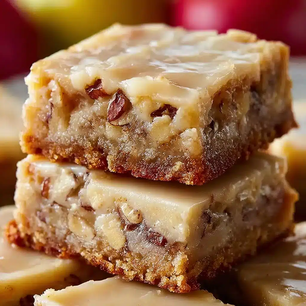 Irresistible Maple Glazed Apple Blondies Recipe - Recipe Image