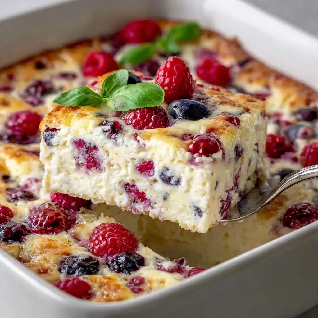 High Protein Triple Berry Bake Recipe - Recipe Image
