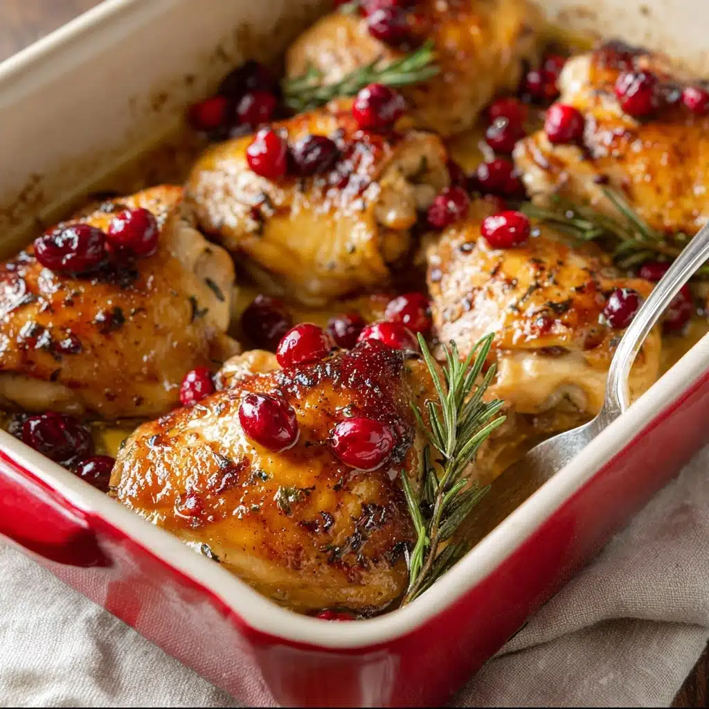 One Pan Cranberry Rosemary Chicken Recipe - Recipe Image