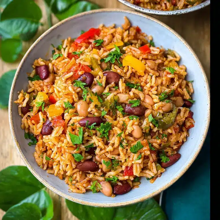 Healthy Mediterranean Rice and Beans Recipe