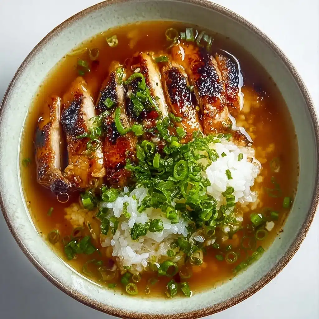 Caramelised Soy Chicken in Garlic Ginger Broth with Rice Recipe - Recipe Image