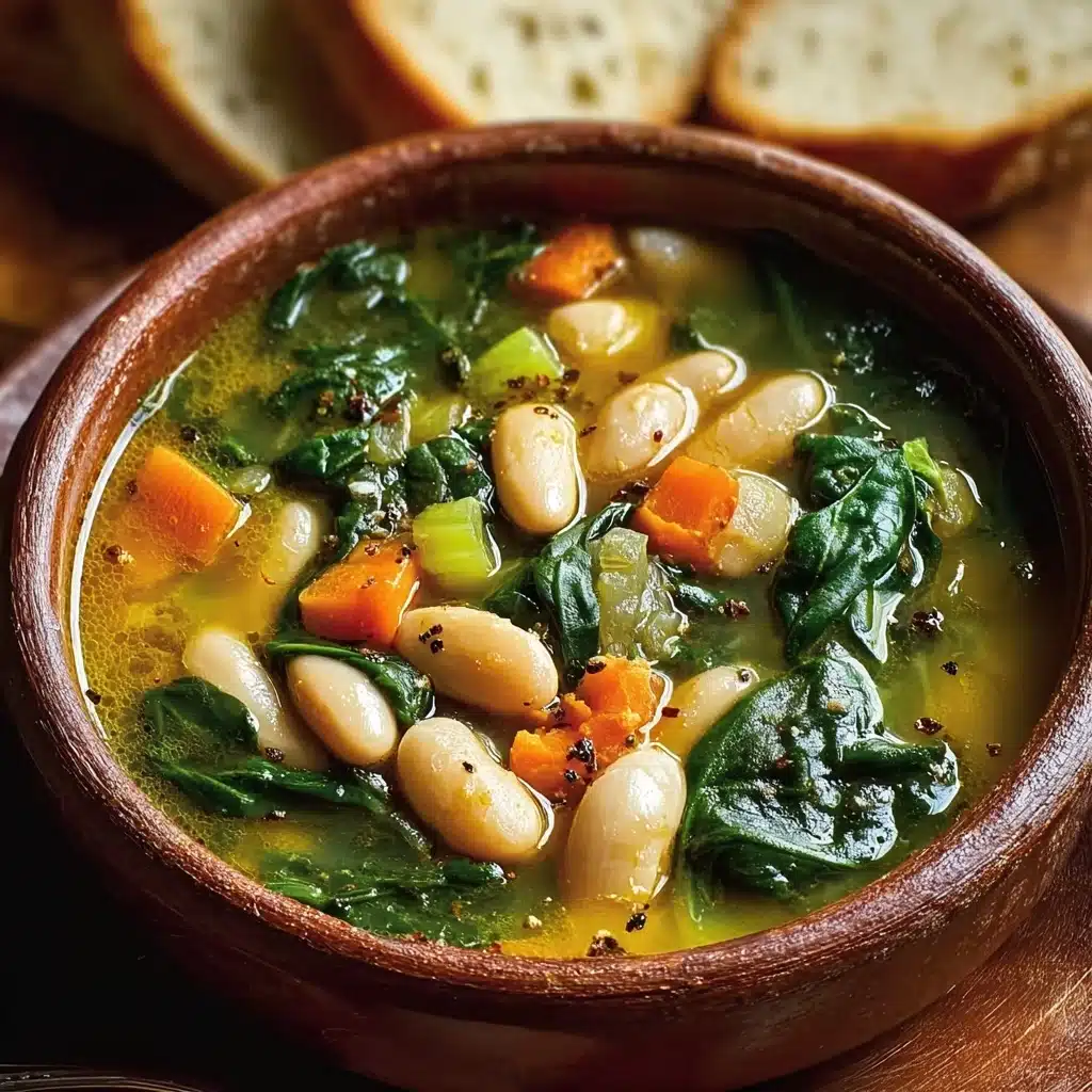 Spinach, Lentil, and Butter Bean Soup Recipe - Recipe Image