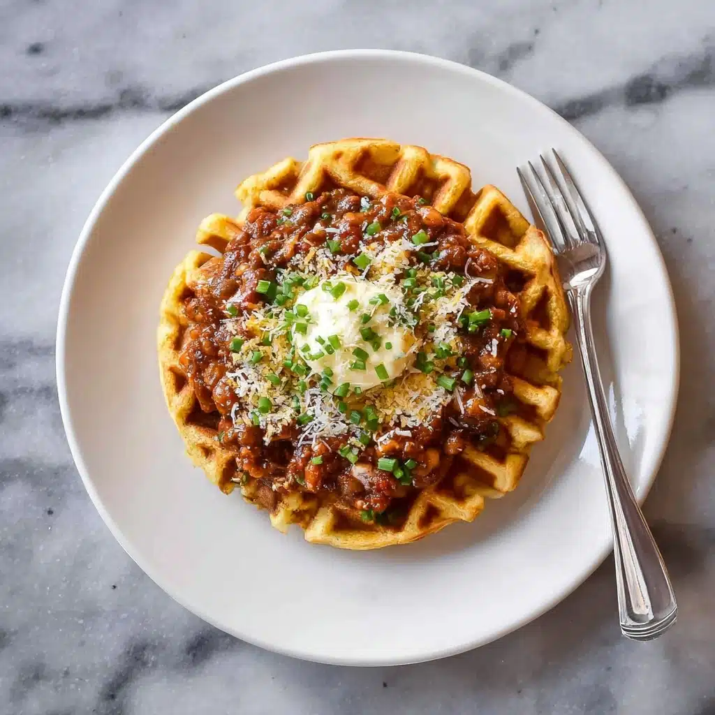 Cornbread Waffles with Chili Recipe - Recipe Image