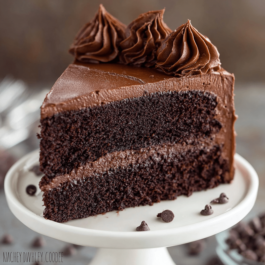 Homemade Chocolate Cake with Chocolate Frosting Recipe - Recipe Image