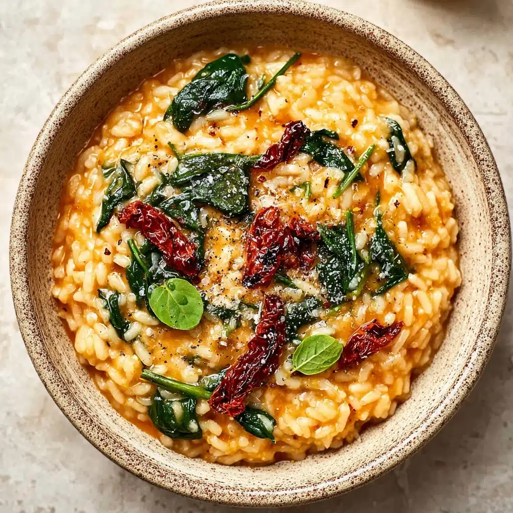 Sun-Dried Tomato Spinach Risotto Recipe - Recipe Image