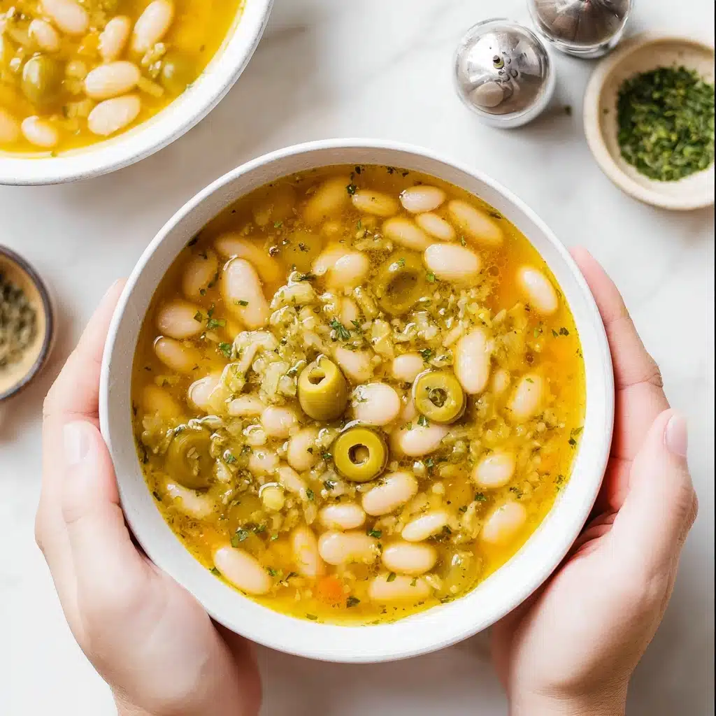 Green Olive Soup with Olive Oil Recipe