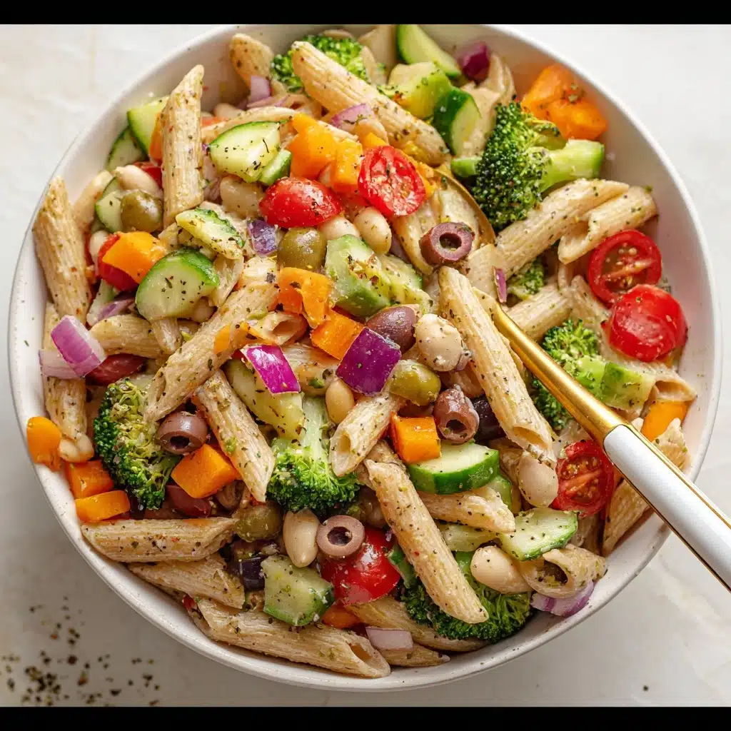 High Protein Pasta Salad Recipe - Recipe Image