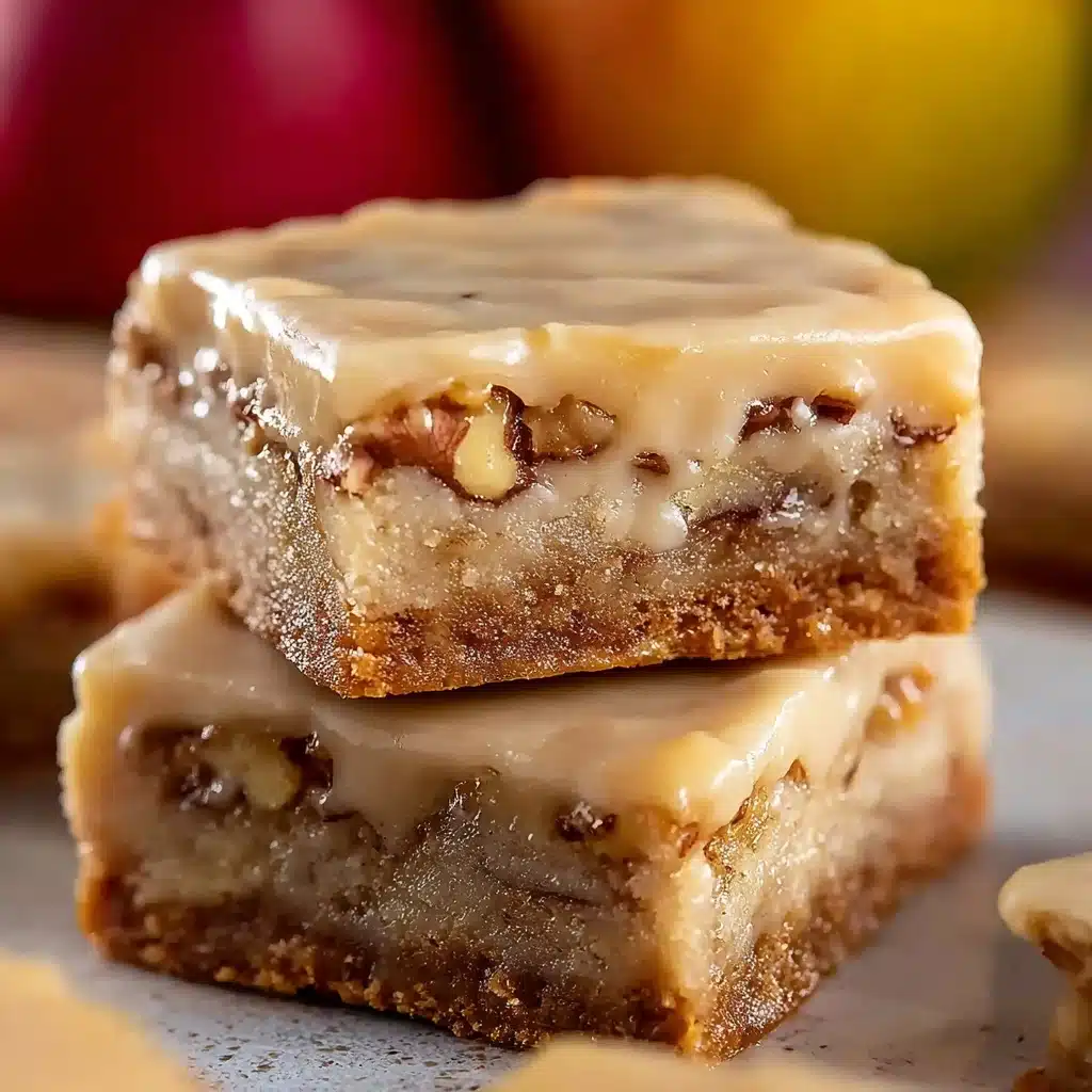 Irresistible Maple Glazed Apple Blondies Recipe - Recipe Image