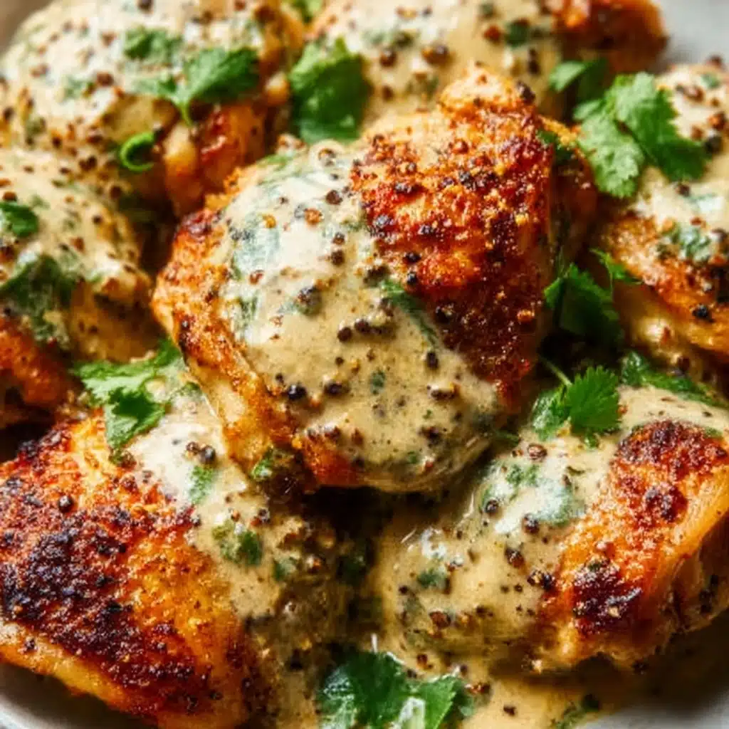 The Best Baked Za'atar Chicken Thighs with Tahini Recipe - Recipe Image