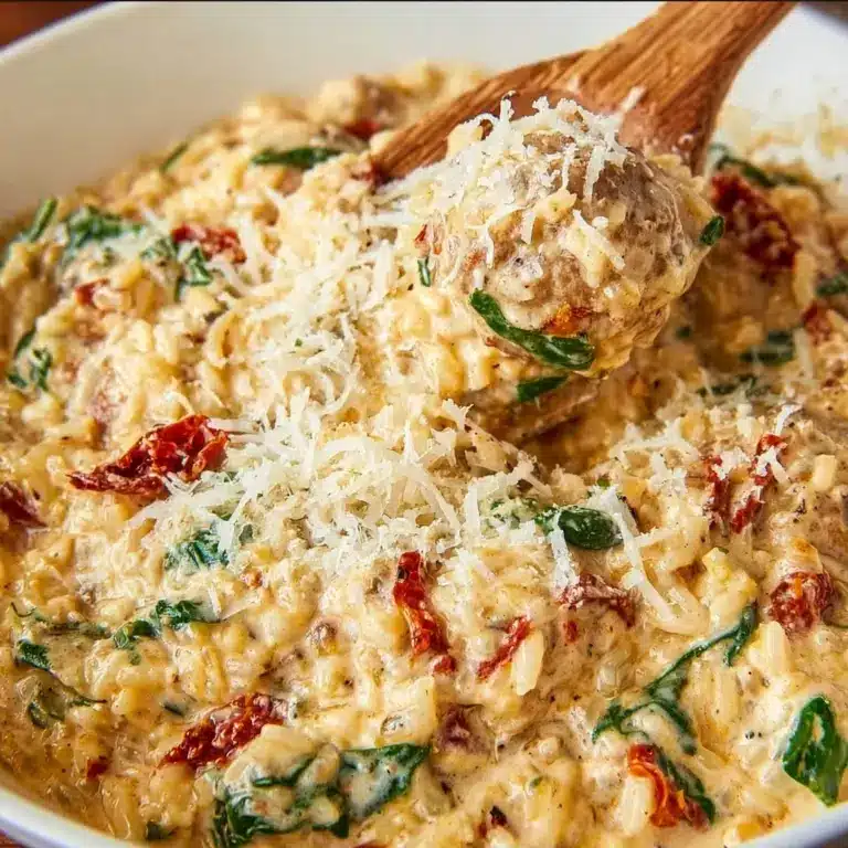 Slow Cooker Creamy Tuscan Chicken Orzo Recipe