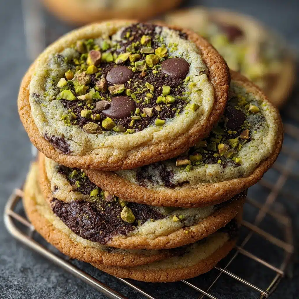Pistachio Cream Chocolate Chip Cookies Recipe - Recipe Image