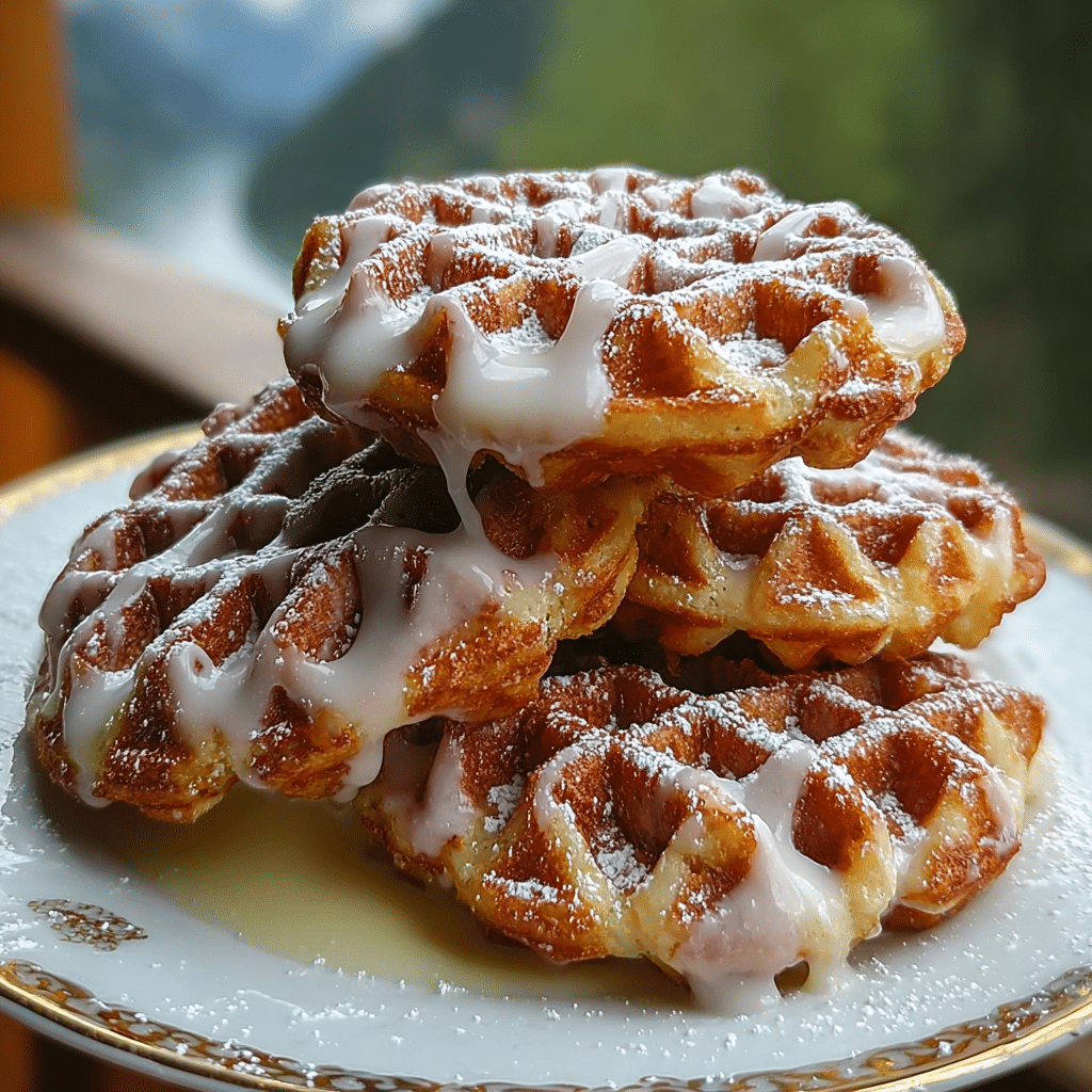 Apple Fritter Waffle Donuts Recipe - Recipe Image