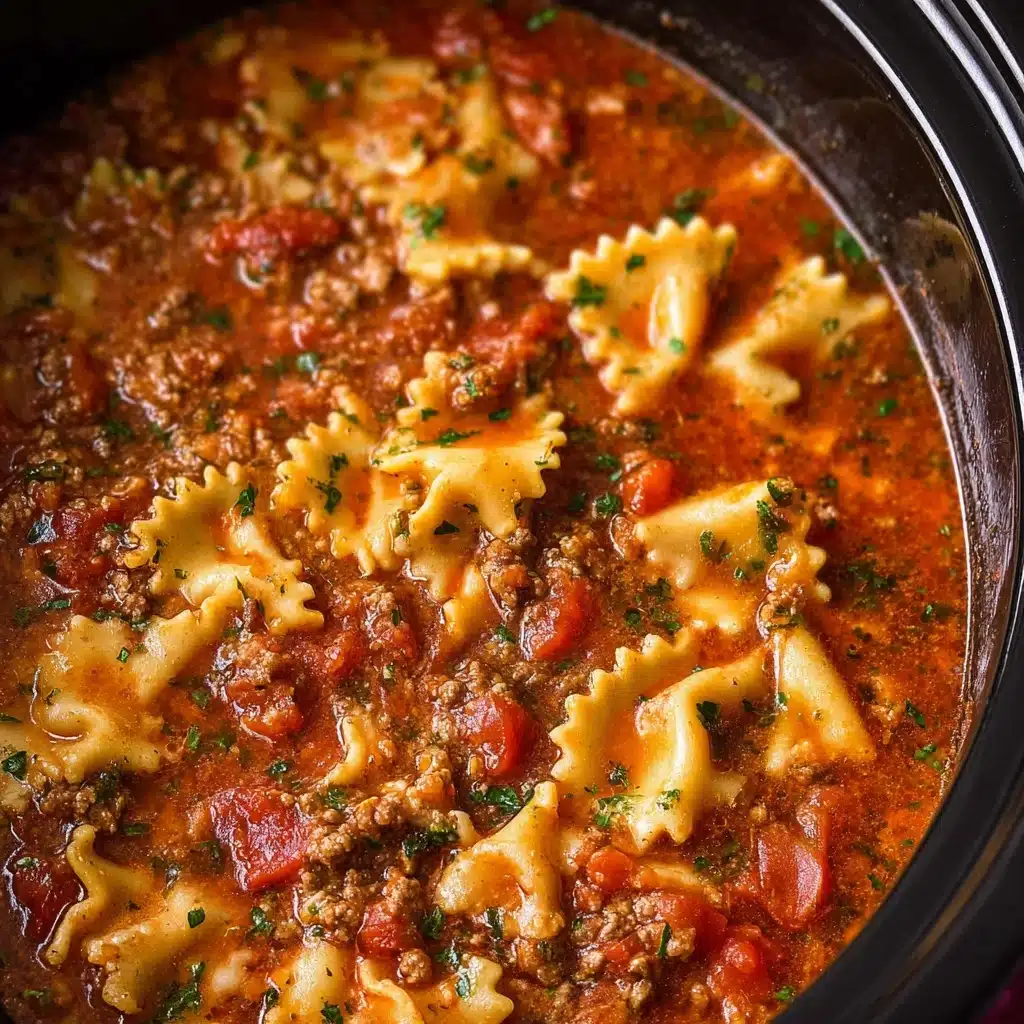Slow Cooker Lasagna Soup Recipe