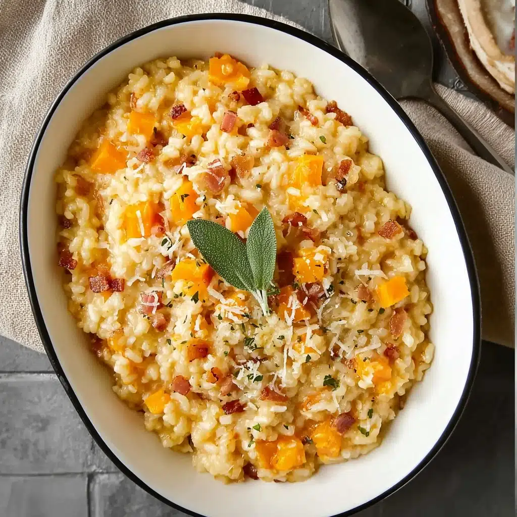 Creamy Butternut Squash Risotto with Pancetta Recipe - Recipe Image