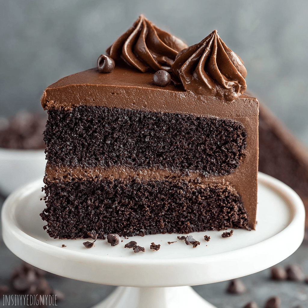 Homemade Chocolate Cake with Chocolate Frosting Recipe - Recipe Image