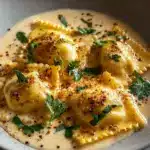 Pumpkin Ravioli with Brown Butter Sauce