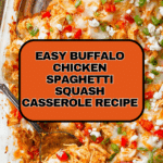 Healthy Buffalo Chicken Spaghetti Squash Casserole Recipe