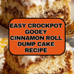 Crockpot Gooey Cinnamon Roll Dump Cake Recipe