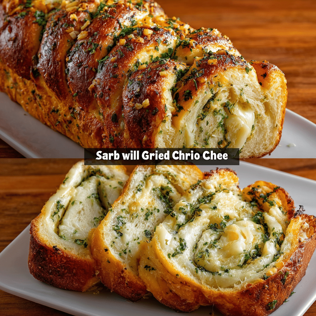Swirled Garlic Herb And Cheese Bread Recipe - Recipe Image