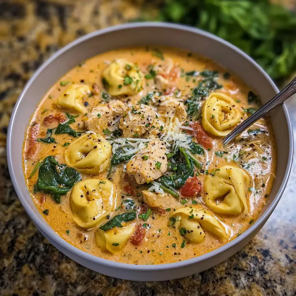 Creamy Tuscan Chicken Tortellini Soup Recipe - Recipe Image