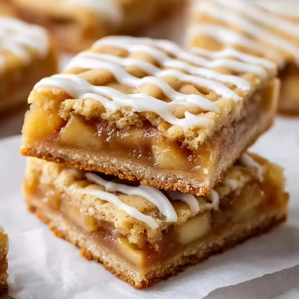 Maple Glazed Apple Blondies Recipe - Recipe Image