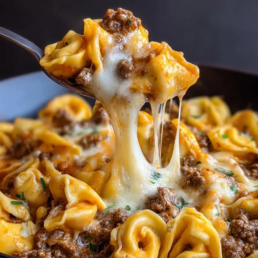 Cheesesteak Tortellini in a Rich Provolone Sauce Delight Recipe - Recipe Image