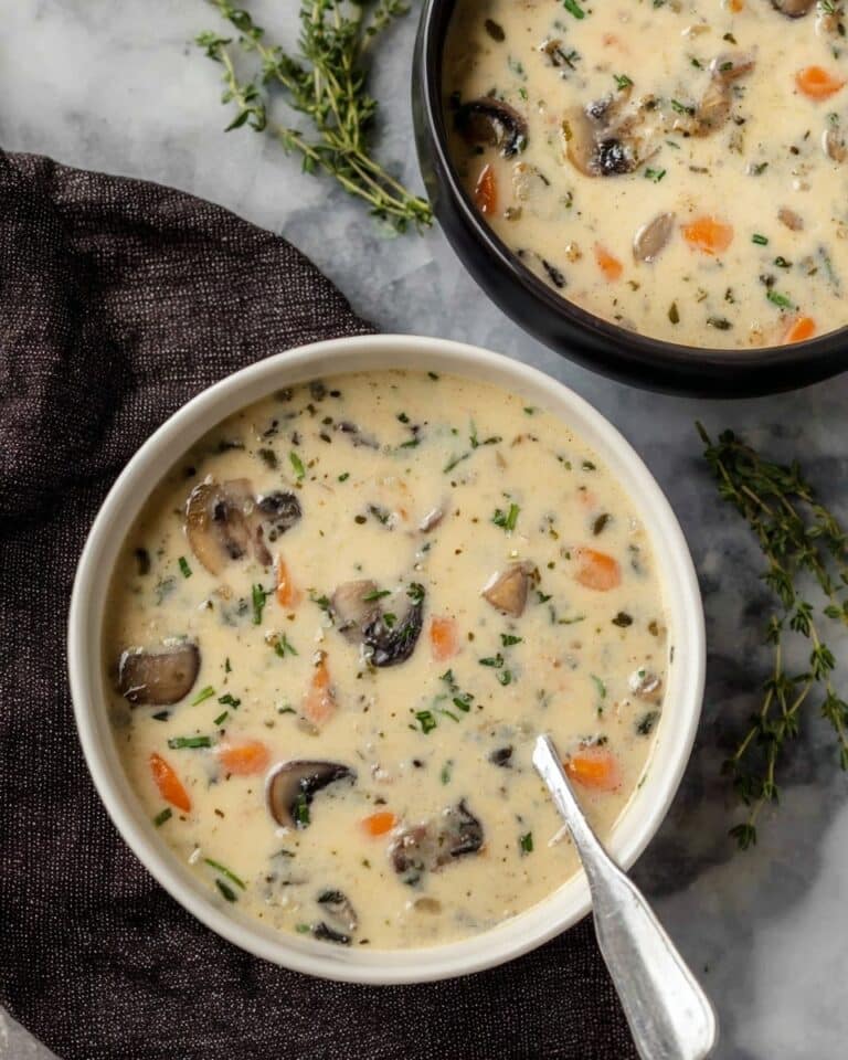 Creamy Wild Rice Mushroom Soup Recipe