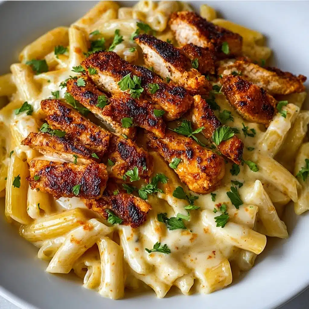 Cajun Chicken Pasta in Creamy Parmesan Garlic Sauce Recipe - Recipe Image