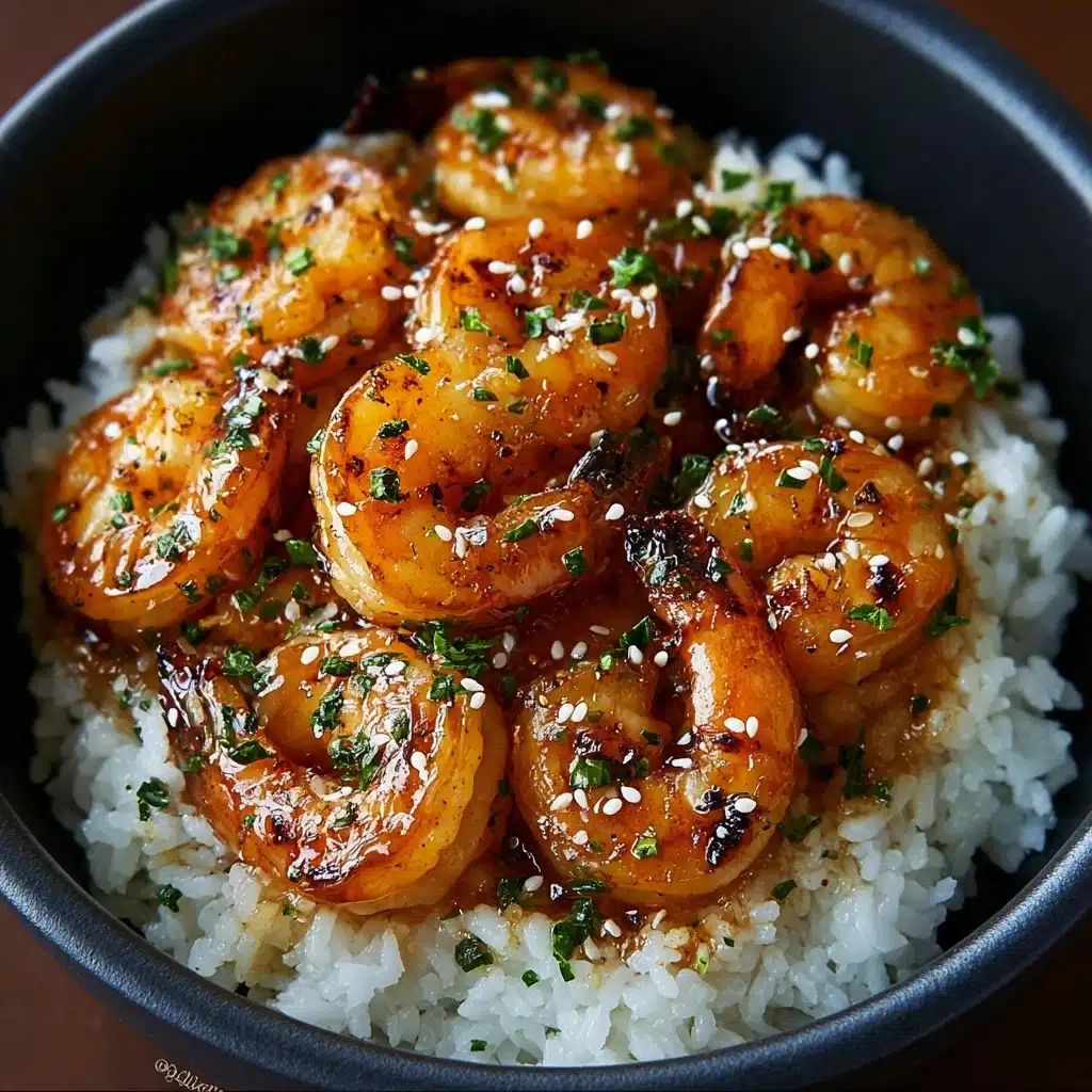 20 Minute Honey Garlic Shrimp & Rice Bowl Recipe - Recipe Image