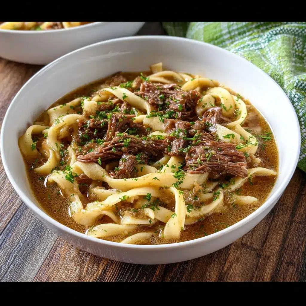 Slow Cooker Beef and Noodles Recipe - Recipe Image