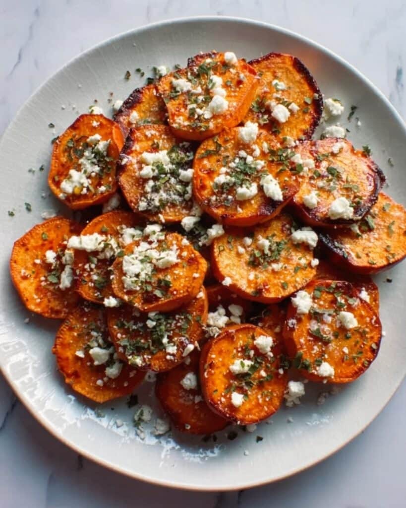 Honey Feta Sweet Potato Rounds Recipe