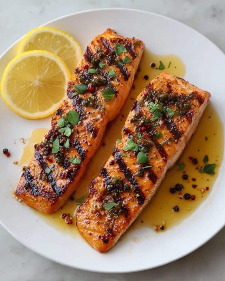 Healthy Grilled Honey Mustard Salmon Recipe