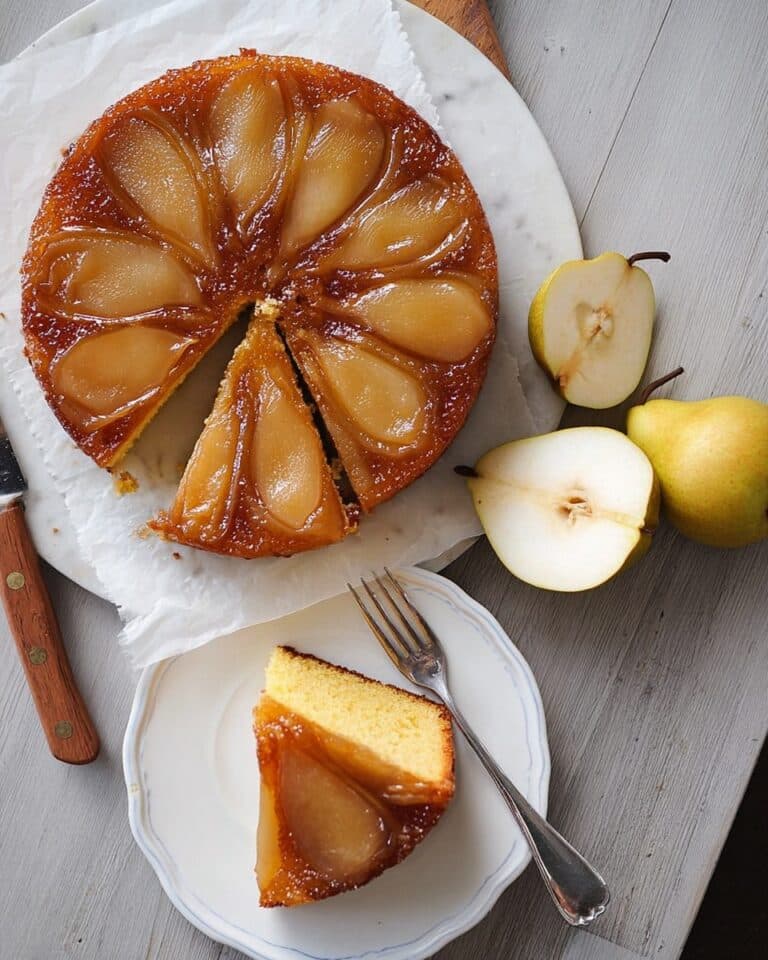 Spiced Pear Upside Down Cake Recipe