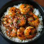 20 Minute Honey Garlic Shrimp & Rice Bowl Recipe
