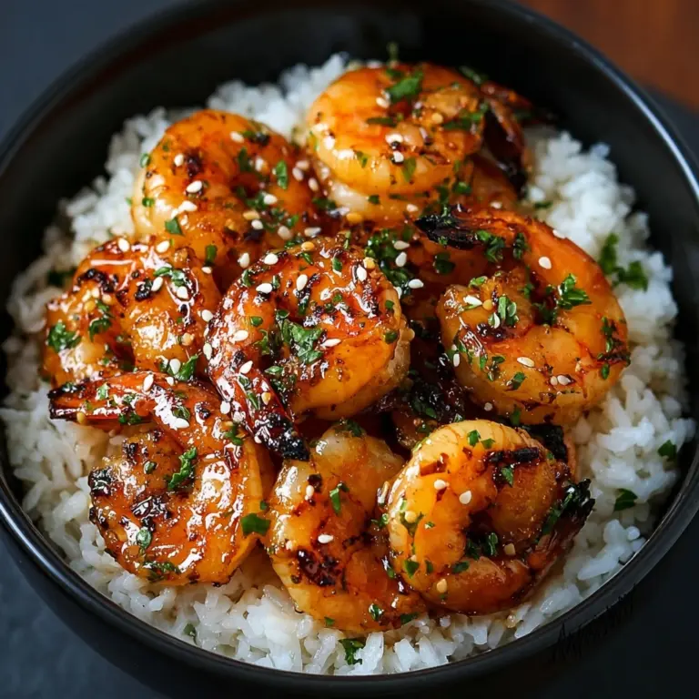 20 Minute Honey Garlic Shrimp & Rice Bowl Recipe