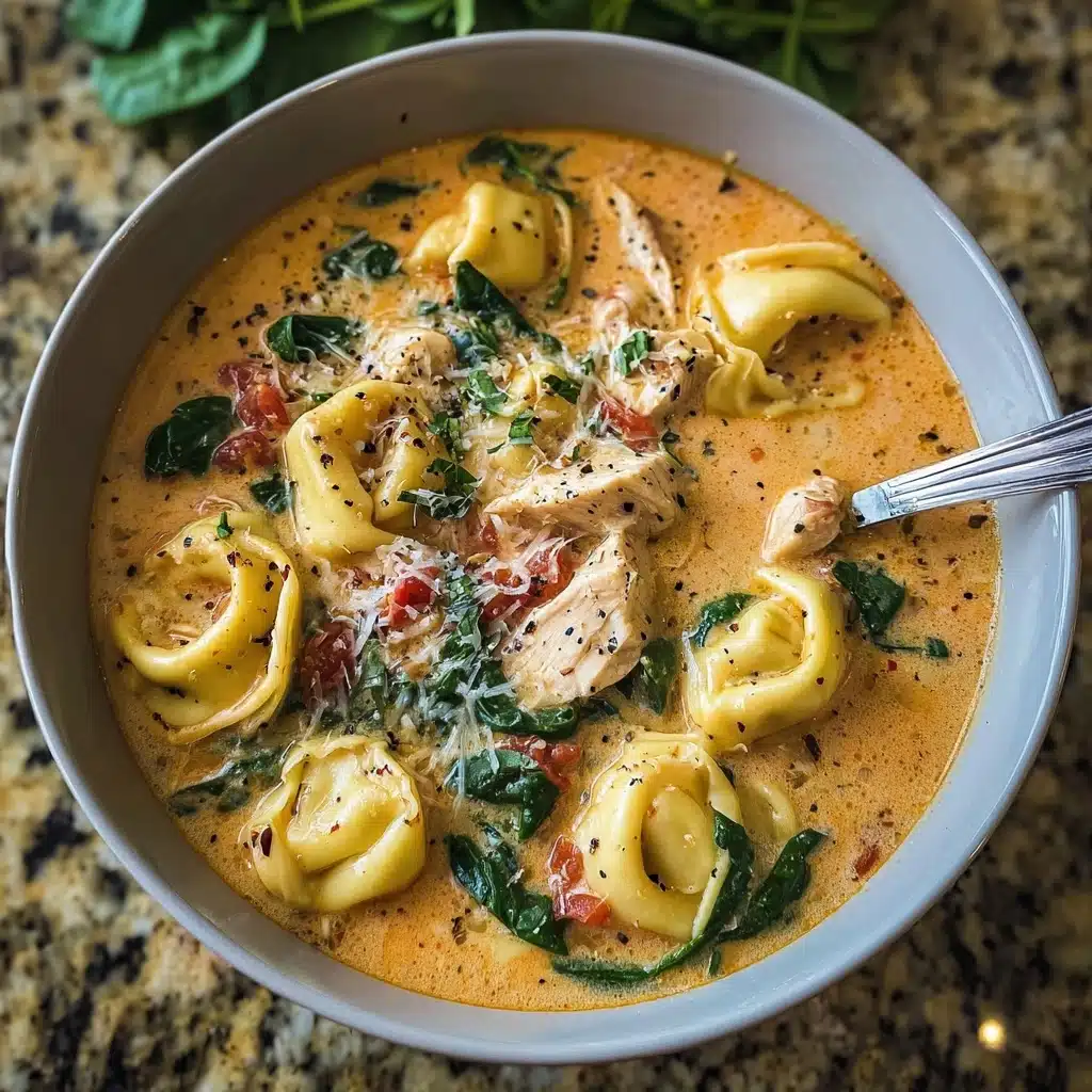 Creamy Tuscan Chicken Tortellini Soup Recipe - Recipe Image