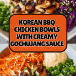 Korean BBQ Chicken Bowls with Gochujang Cream Sauce Awaits! Recipe