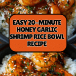 20 Minute Honey Garlic Shrimp & Rice Bowl Recipe