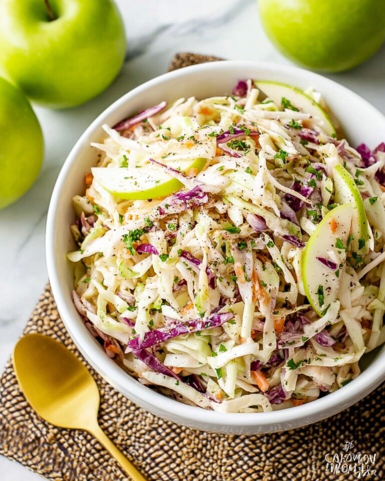 Sweet and Tangy Apple Coleslaw Salad Recipe