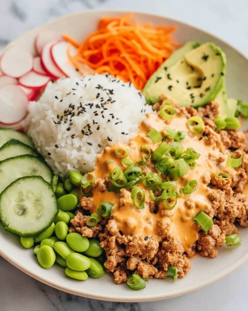Ground Turkey Rice Bowls with Bang Bang Sauce Recipe