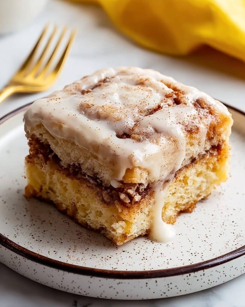 Crockpot Gooey Cinnamon Roll Dump Cake Recipe