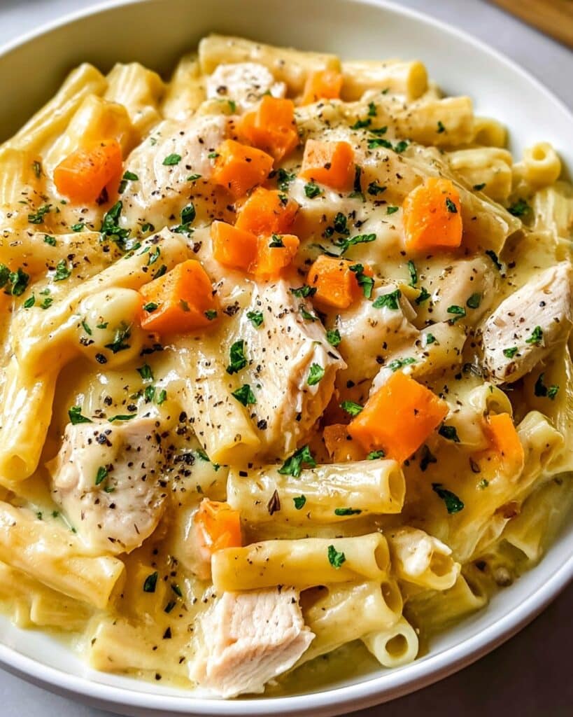 Creamy Chicken Pot Pie Pasta Recipe