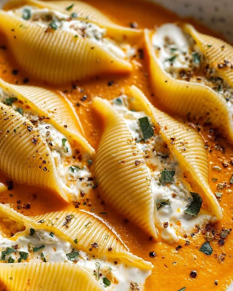 Comforting Stuffed Shells With Pumpkin Cream Sauce Recipe